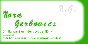 nora gerbovics business card