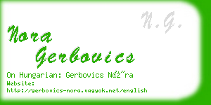 nora gerbovics business card